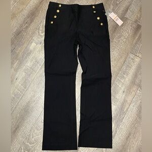 Nanette Lepore Black Pants with Gold buttons size small